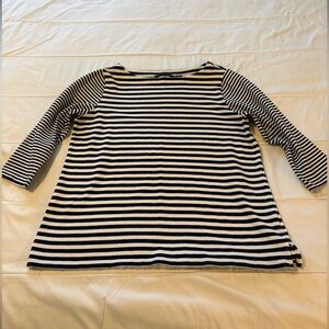 Lands’ End navy stripe top size large, 14-16